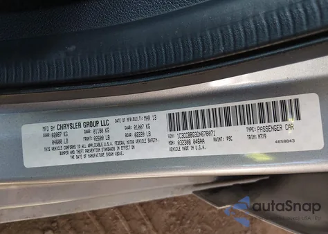 2013 Chrysler 200 Touring z USA, uszkodzony, nr VIN 1C3CCBBG3DN678071